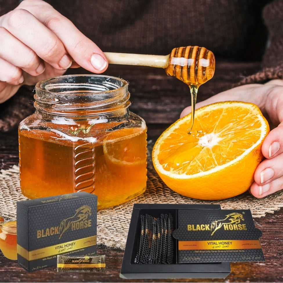 Miel Vigorizante Black Horse Vital Honey - Producto 100% Natural 20g