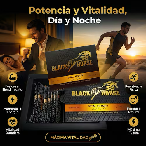Miel Vigorizante Black Horse Vital Honey - Producto 100% Natural 20g