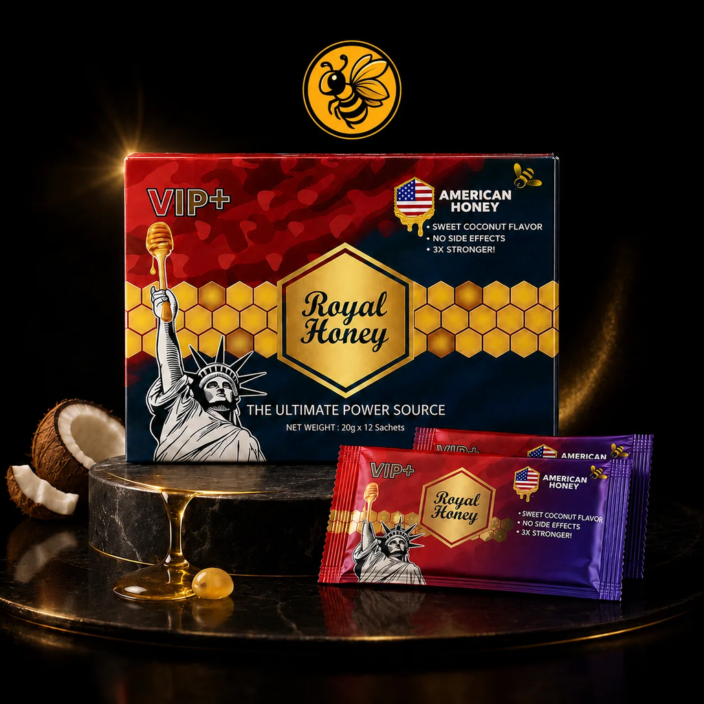 Miel American Honey VIP+ Sweet Coconut Flavor 3X Stronger Royal Honey 20g