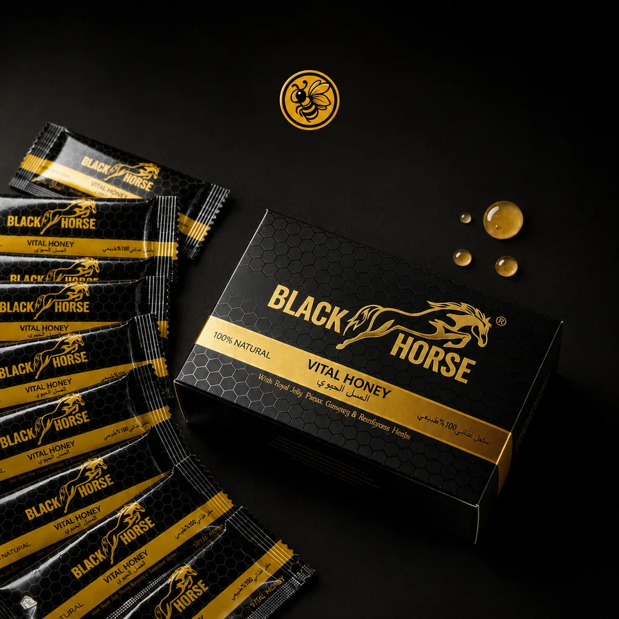 Miel Vigorizante Black Horse Vital Honey - Producto 100% Natural 20g